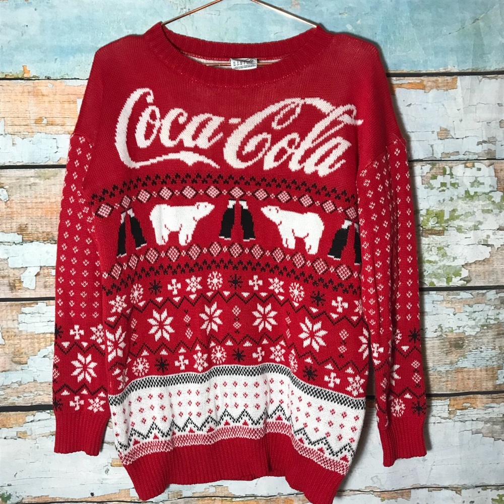 Coca-Cola holiday polar bear sweater women’s small